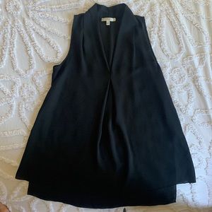 Black sleeveless blouse